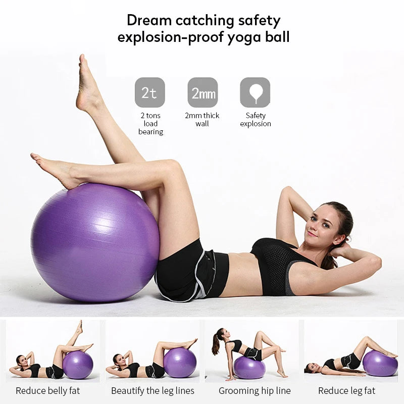 PVC Fitness Balls Yoga Ball Thickened Explosion-proof Home Gym Pilates Equipment Balance Ball