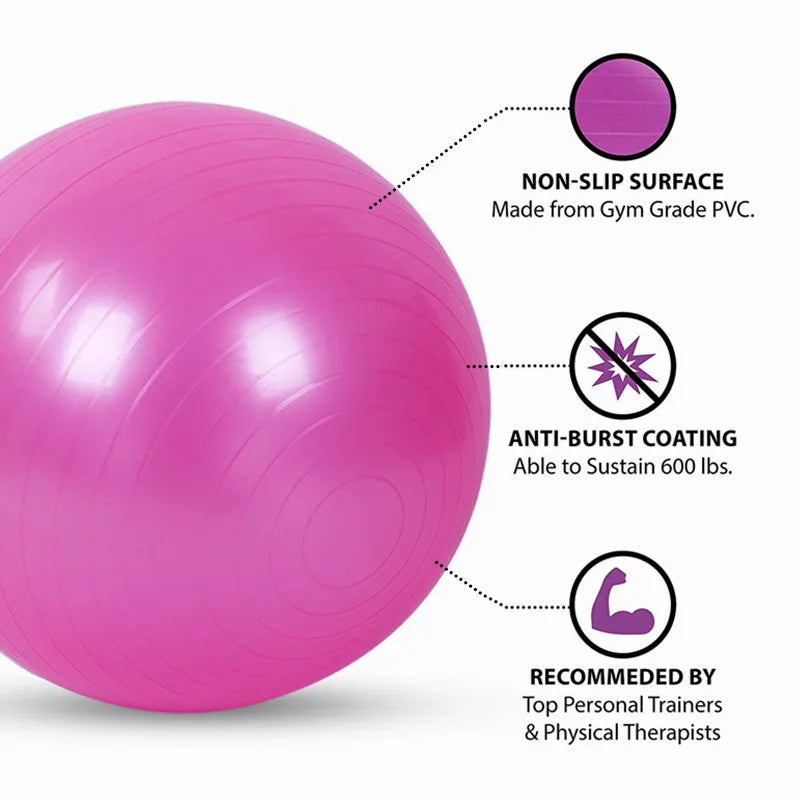 PVC Fitness Balls Yoga Ball Thickened Explosion-proof Home Gym Pilates Equipment Balance Ball