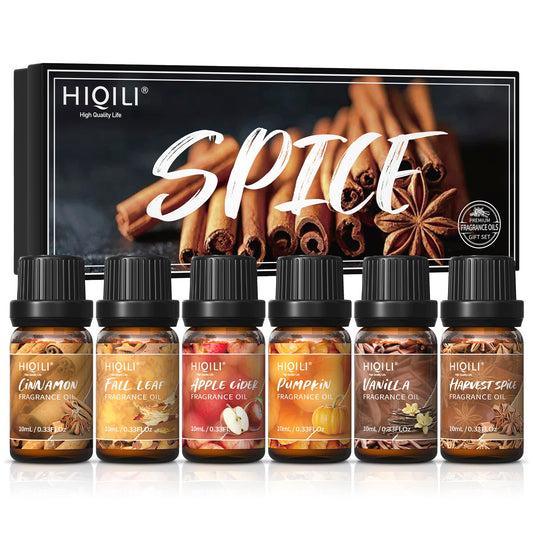 HIQILI Spice Fragrance Oils, 100% Pure Perfume Oil for Aromatherapy