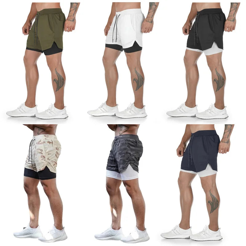 Jogging Sportswear 2 In 1 Beach Sport Shorts Quick Drying