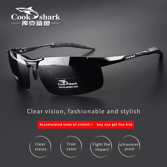 Cook Shark's new aluminum magnesium sunglasses HD polarized