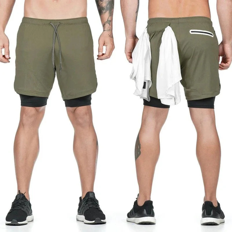 Double Layer Shorts Quick Drying Beach Sport Shorts