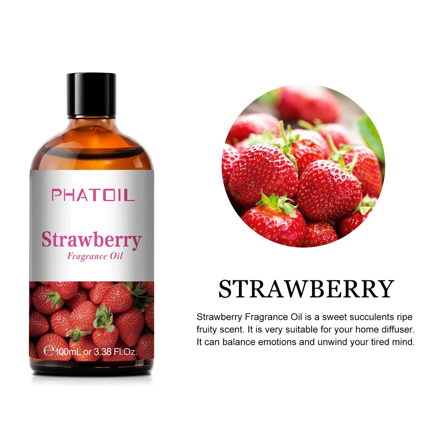 100ml Fruit Fragrance Oil Diffuser Aroma Essential Oil with Dropper