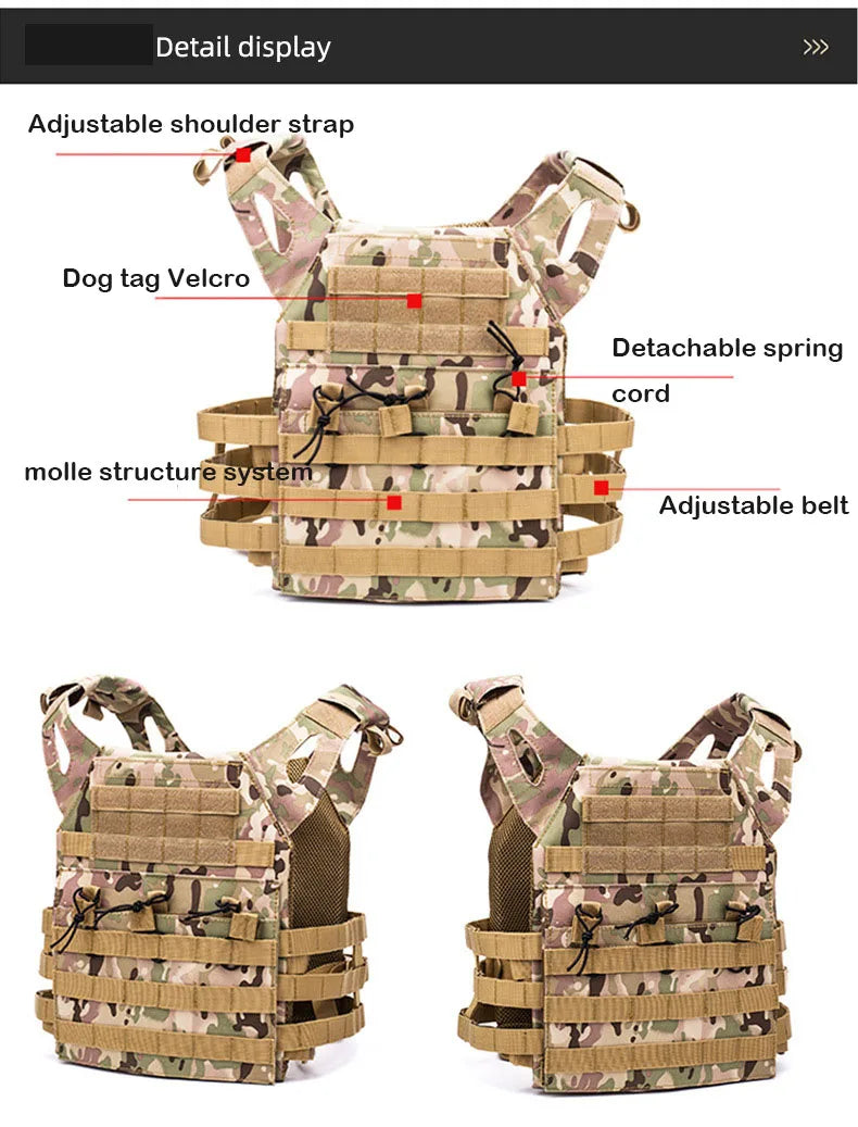 Tactical Vest Direct Combat CS Vest Outdoor Waterproof Military Tactics Camo