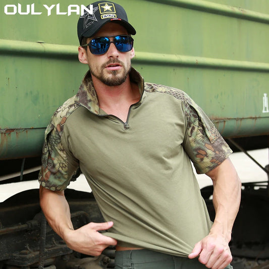 Camouflage Shirts Summer Casual Training Shirts