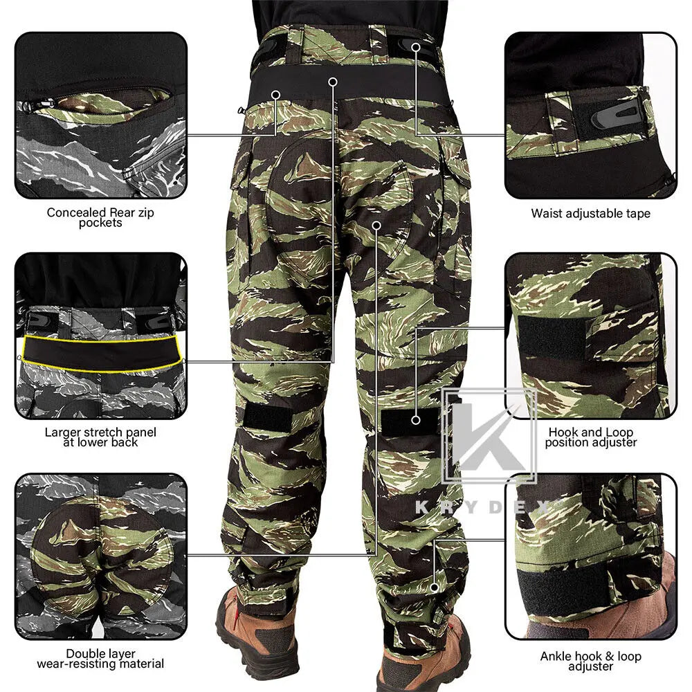 Camouflage G3 Combat BDU Uniform Clothing Hunting CP Style Tactical Shirt & Pants Suit Kit