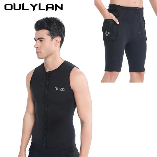 Men 3MM Short Diving Pants Sport Neoprene Vest Ultra Elastic Snorkeling Warm WetSuit