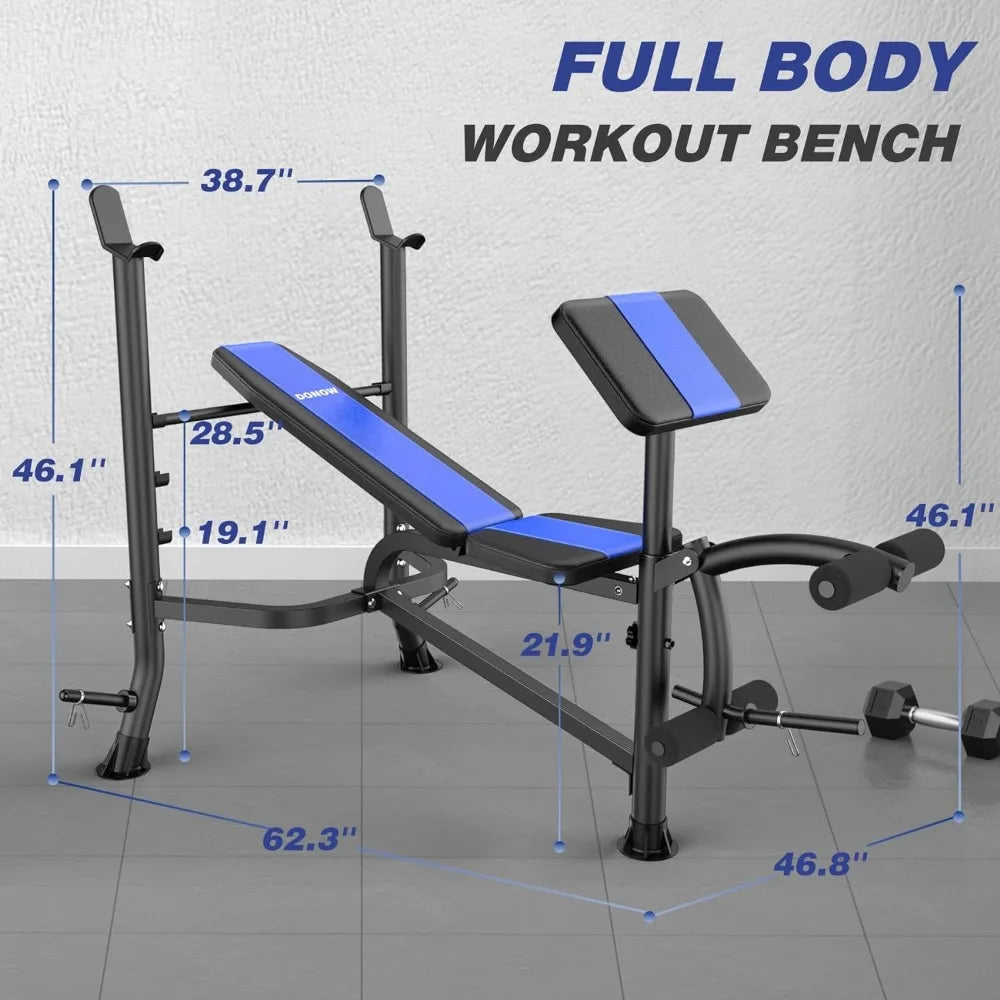 Workout Bench Press With Barbell Rack Leg Extension