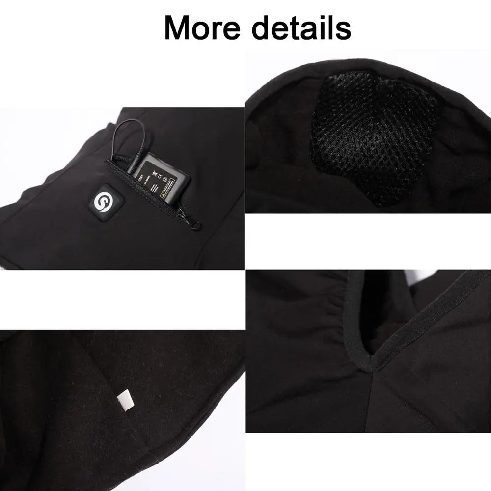 Heating Ski Mask With Battery Electric Warm Hats Snowboard Balaclava