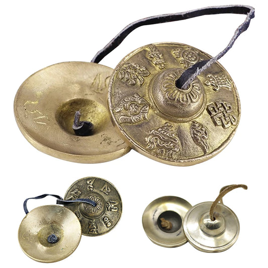 Tibetan Tingsha Cymbals Portable Meditation Chime Bells Mental Health Relief