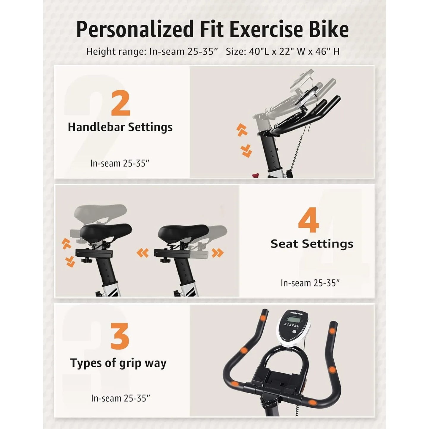 Cycling Bike Brake Pad/Magnetic Stationary Bike with Ipad Mount & Comfortable Seat Cushion