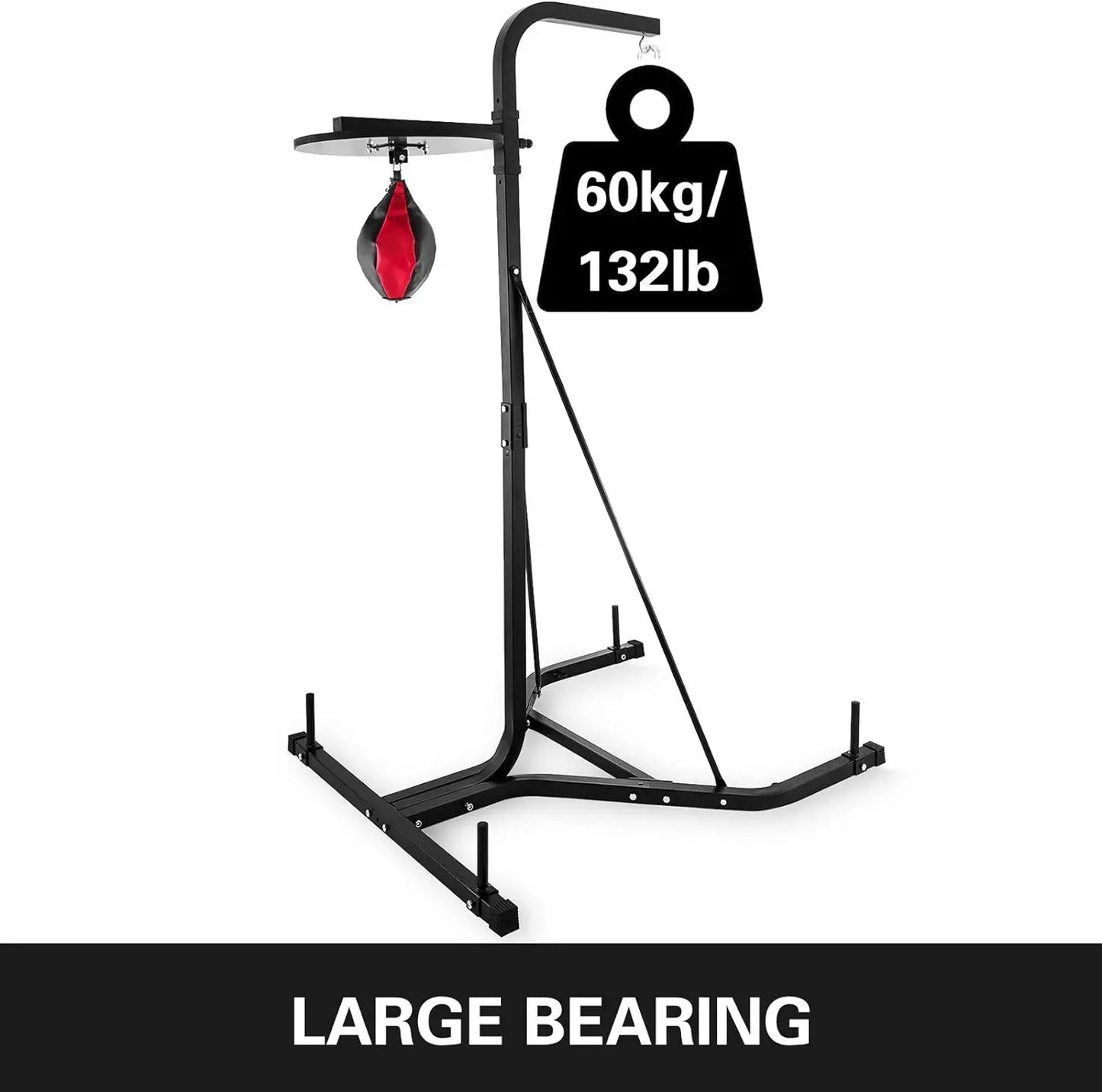 Foldable Boxing Heavy Bag Stand, Heavy Duty Boxing Punching Bag Stand Steel Sandbag Rack Freestanding Up to 132 lbs