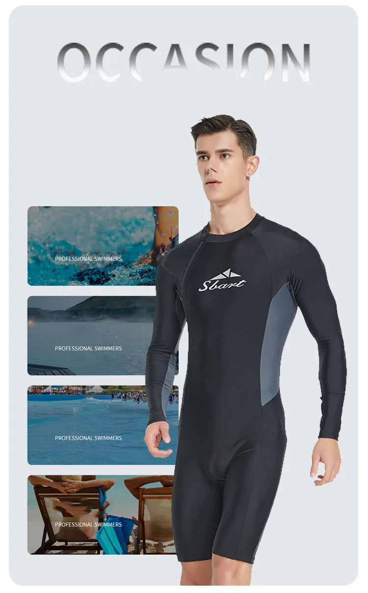 Diving Surfing Wetsuit for Men Long Sleeved Diving Suit Swimsuit Anti-scratch Cold Proof Swimwear