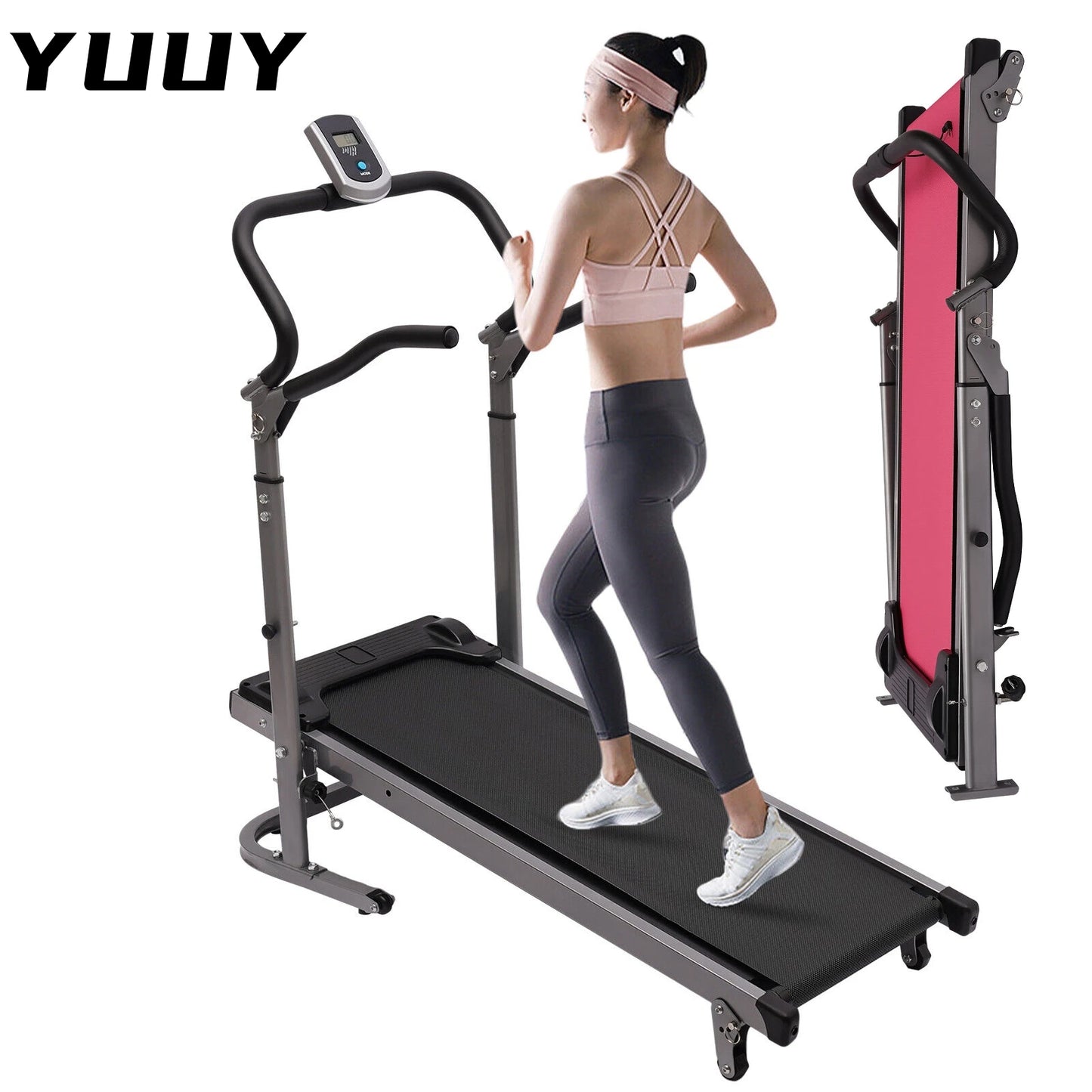 Electric Folding Treadmill with Incline Portable Running Exercise