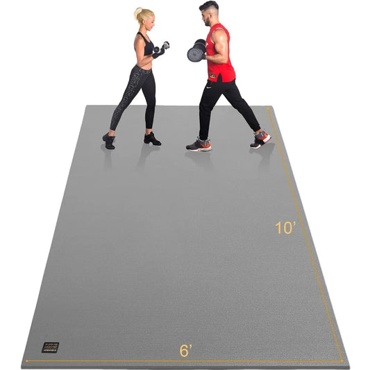 Extra Large Exercise Mat 10'x6'x7mm, Ultra Durable Workout Mats for Home Gym Flooring