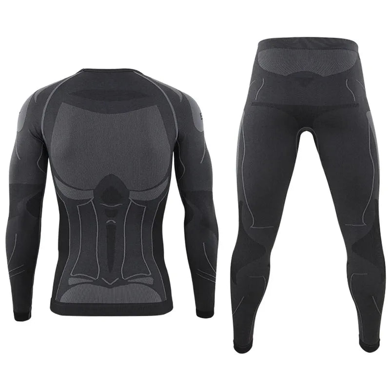 Thermal Underwear Set Suits Gym Compression Suit Bodybuilding Training Tights