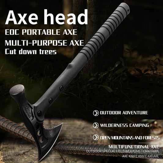 Steel Multi functional Battle Axe Portable Survival Axe for Outdoor Camping, Hunting, and Emergency Situations