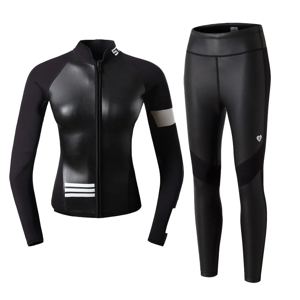 Wet Suit Diving Suit 2MM Women Wetsuit Split Long Sleeved Top Kitesurf Surf Surfing Spearfishing