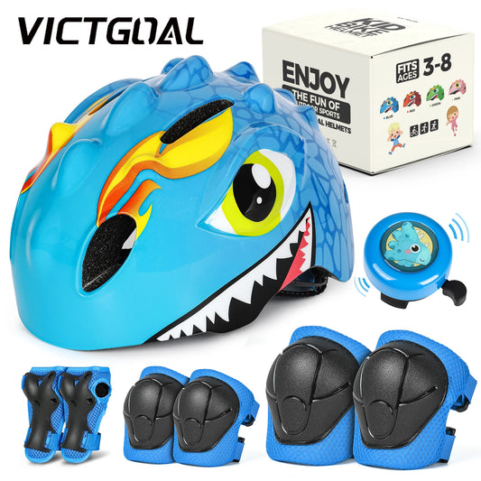 Kids Bicycle Helmet Cycling Guard Knee Elbow Pads Protective Gear