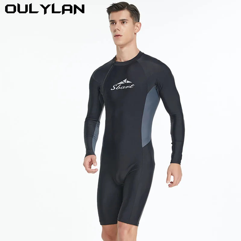 Diving Surfing Wetsuit for Men Long Sleeved Diving Suit Swimsuit Anti-scratch Cold Proof Swimwear