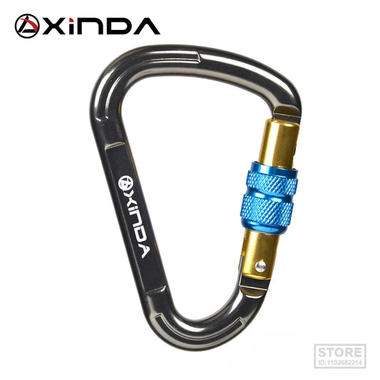 Outdoor Rock Climbing 25KN Safety Connector Lock Pear-Shape Screw Gates Buckle Carabiner Survive kit