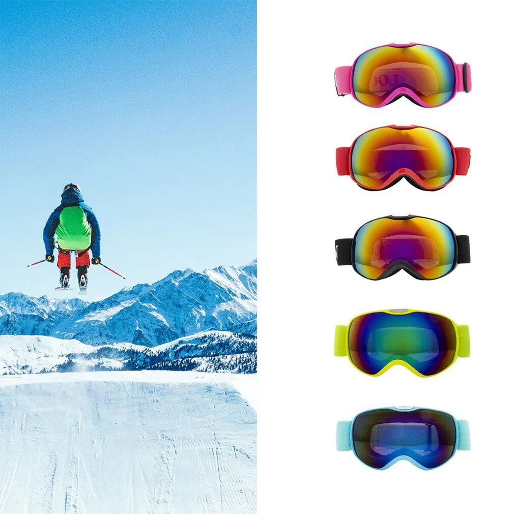 Children Ski Goggles Anti-fog Double Layer Magnetic Film Goggle