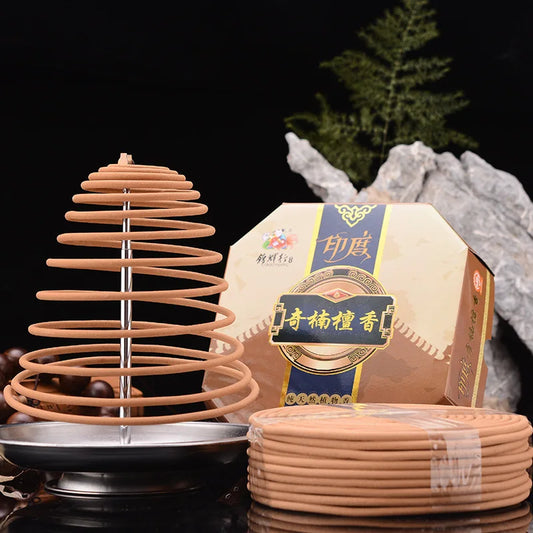 24 Hours India Qi Nan Sandalwood Natural Incense Coil Indoor Aromatherapy Soothes and Purifies The Air