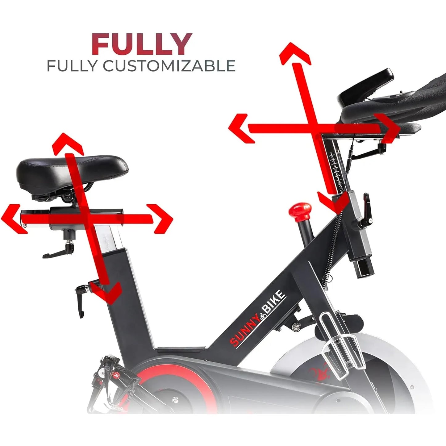 Premium Magnetic Belt Drive Indoor Cycling Stationary Exercise Bikes with Optional SunnyFit App Enhanced Bluetooth Connectivity