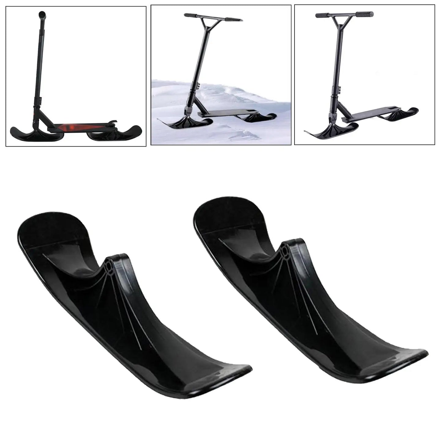 1 Pair Practical Scooter Boys Girls Children Ski Snow Sleigh Sled PE