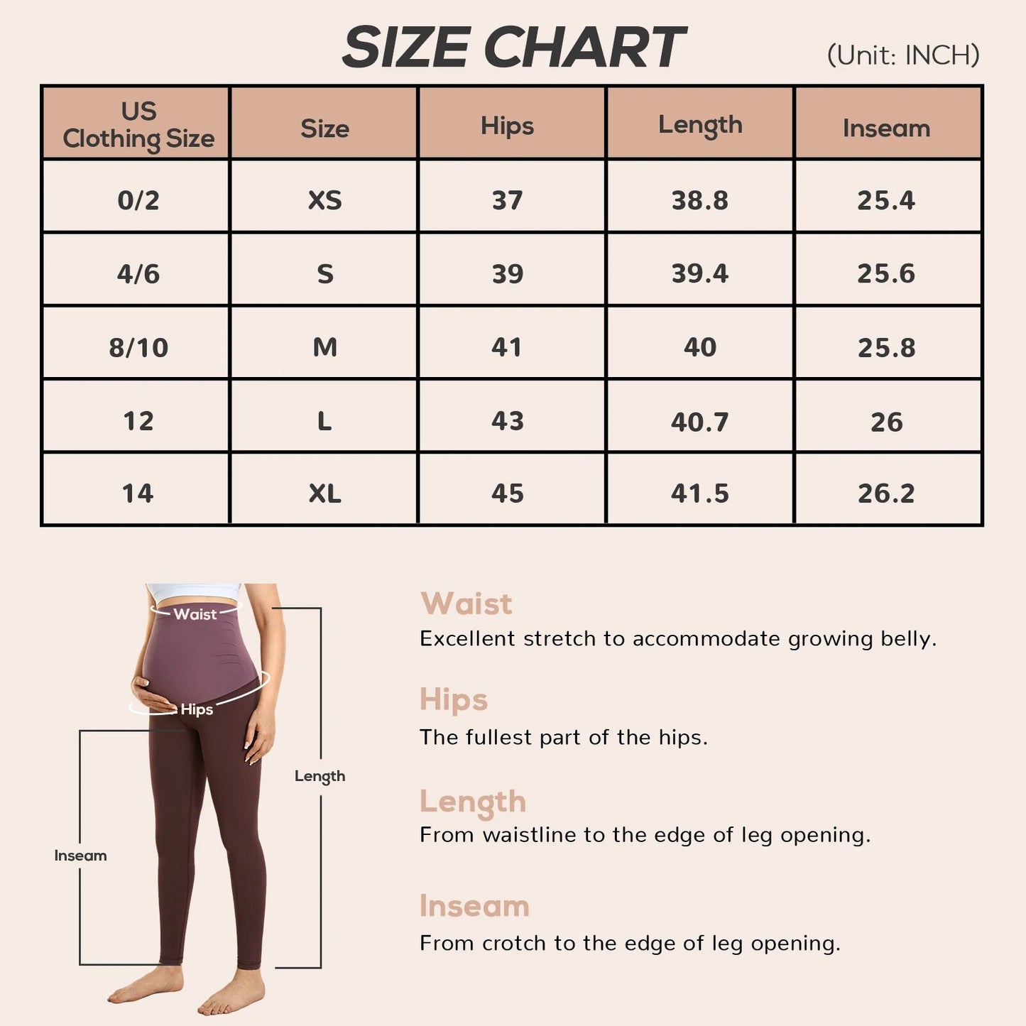 Gratlin Soft Maternity Leggings Over The Belly Work Pants