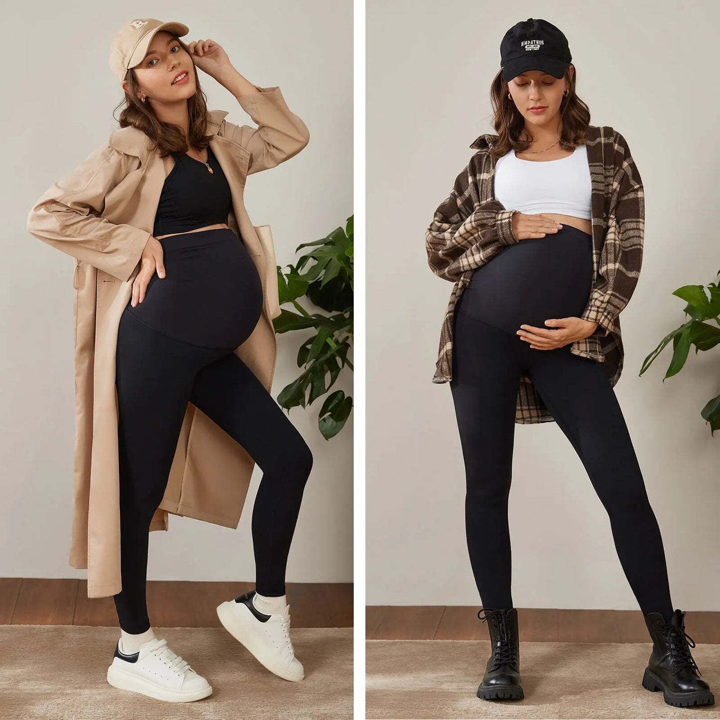 Gratlin Soft Maternity Leggings Over The Belly Work Pants