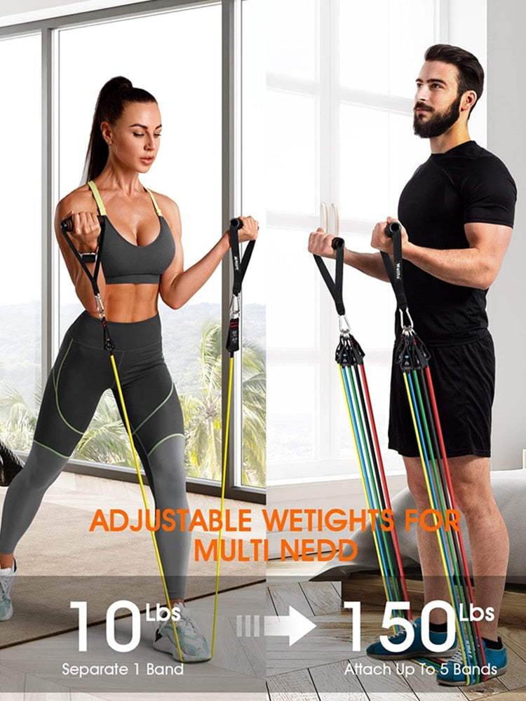 Resistance Bands Set Exercise Bands with Door Anchor