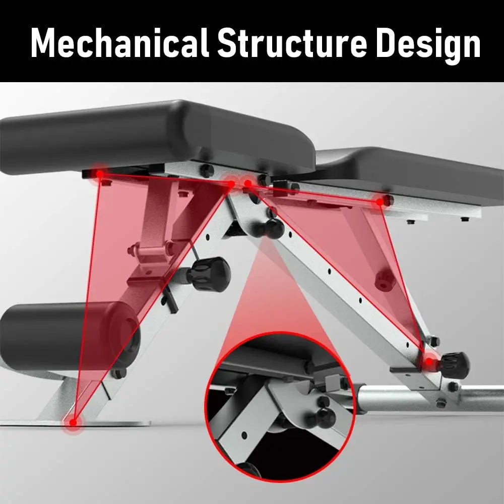 Adjustable Weight Bench Foldable with Automatic Lock for Upright Incline Decline