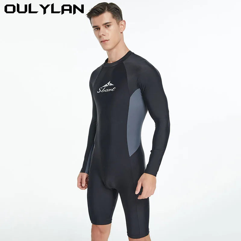 Diving Surfing Wetsuit for Men Long Sleeved Diving Suit Swimsuit Anti-scratch Cold Proof Swimwear