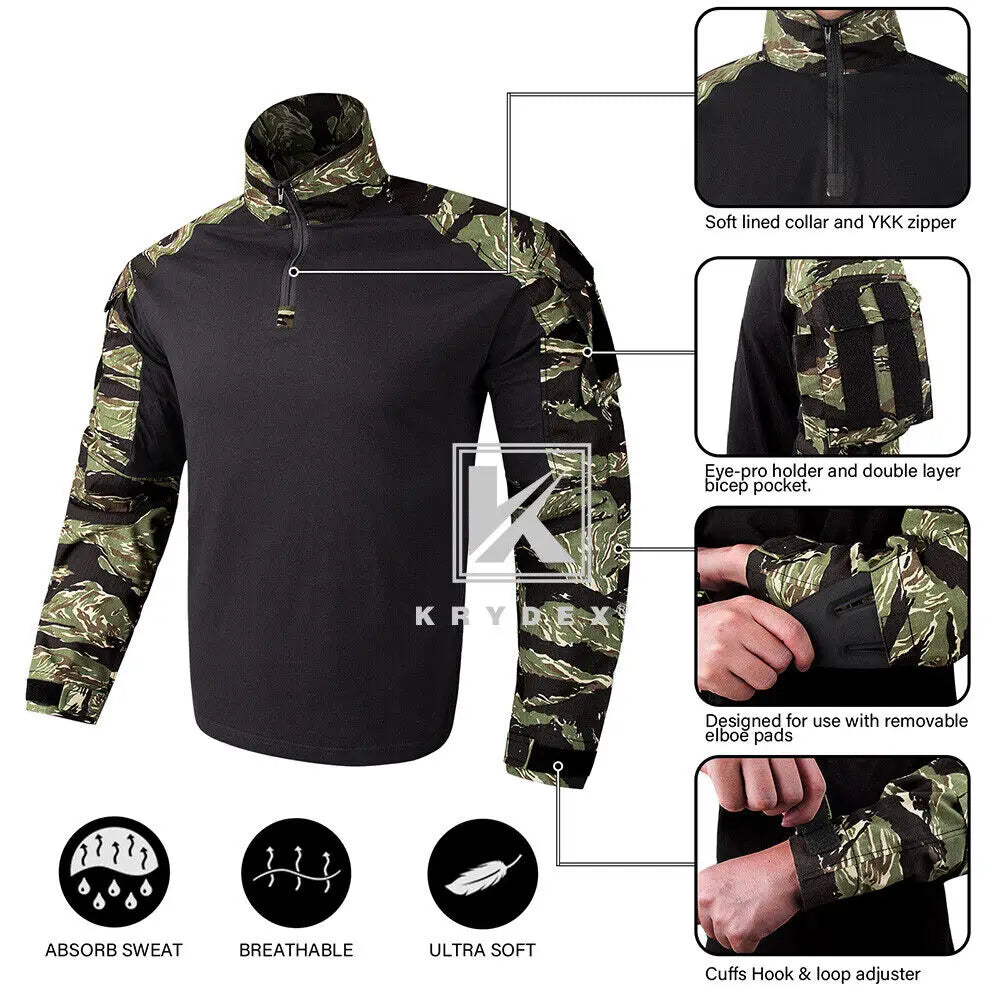 Camouflage G3 Combat BDU Uniform Clothing Hunting CP Style Tactical Shirt & Pants Suit Kit