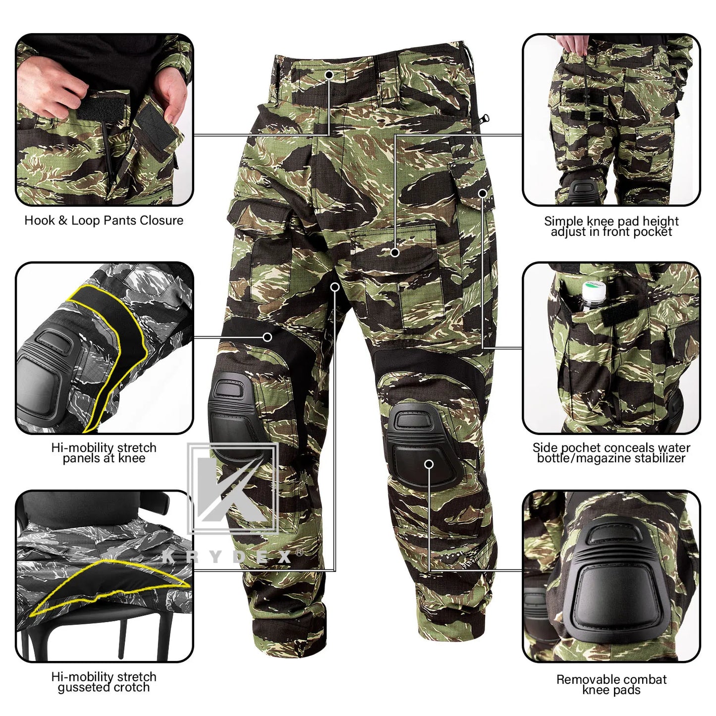 Camouflage G3 Combat BDU Uniform Clothing Hunting CP Style Tactical Shirt & Pants Suit Kit