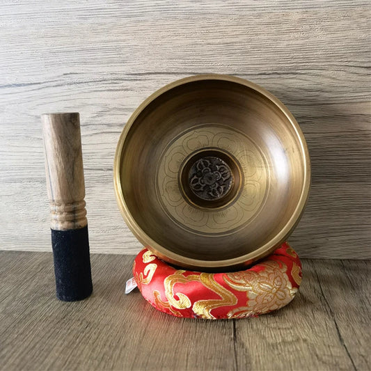 Nepal Handmade Singing Bowl Brass Buddha Tibetan Bowl Yoga Meditation Mindfulness