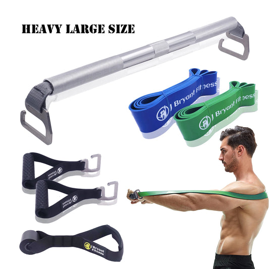 Heavy Duty Resistance Band Exercise Pilates Bar with e-type Hook