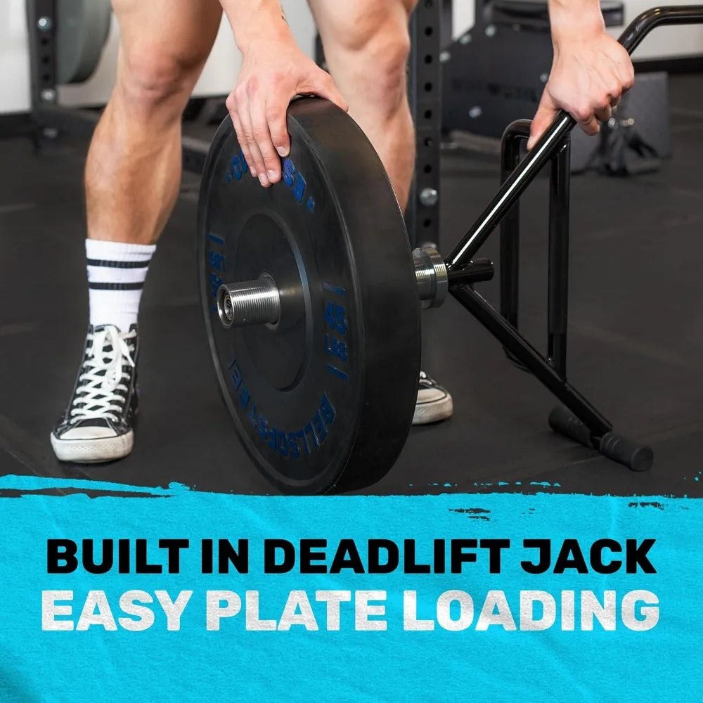 Trap Bars for Weight Lifting, Built-in Deadlift Jack & Rotating Sleeves 700lb Capacity