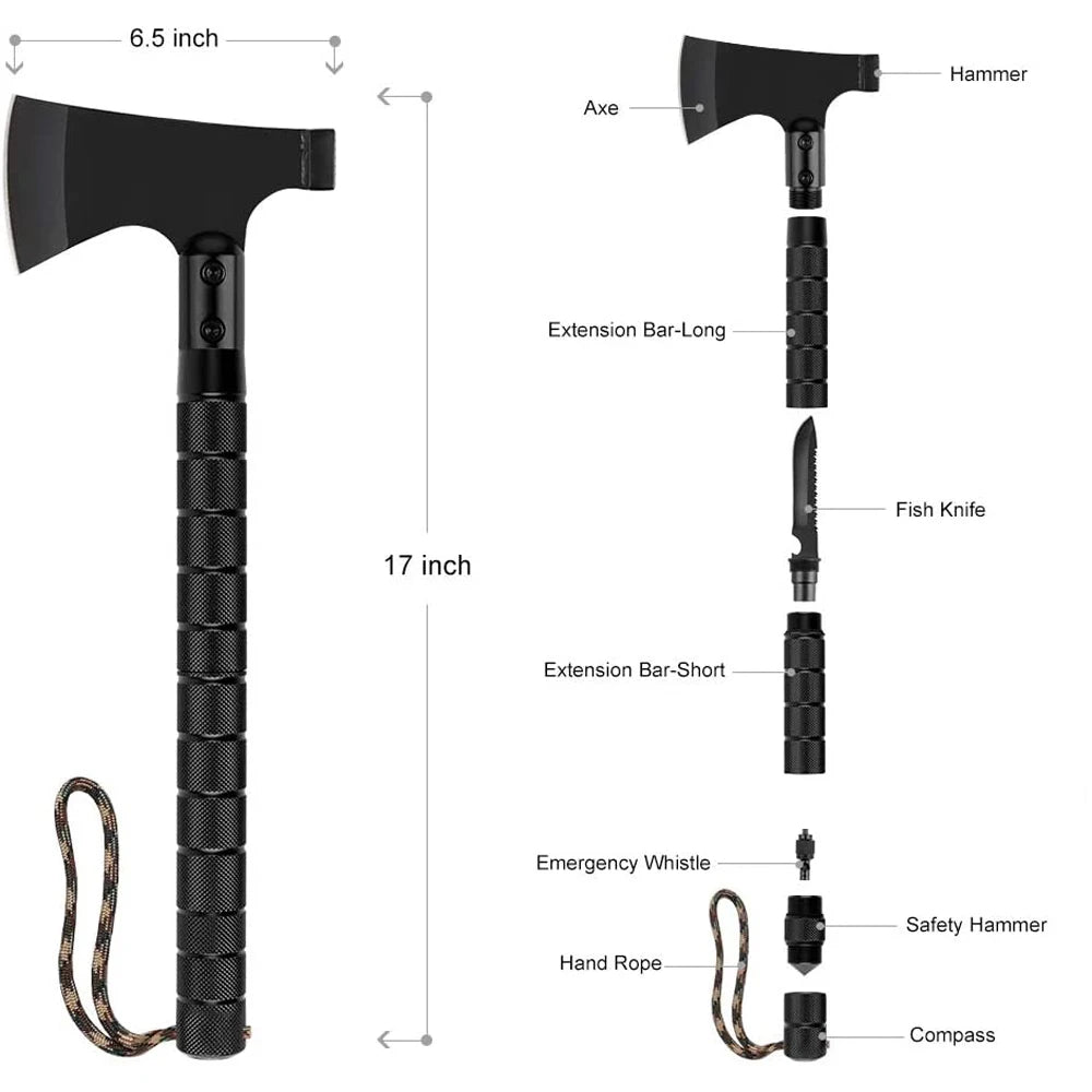 Multi-function Tactical Axe Sheath Blade Protection High Carbon Steel