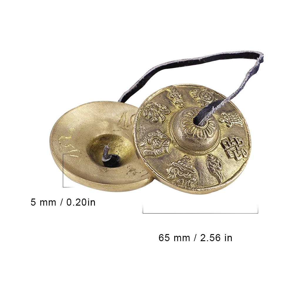 Tibetan Tingsha Cymbals Portable Meditation Chime Bells Mental Health Relief