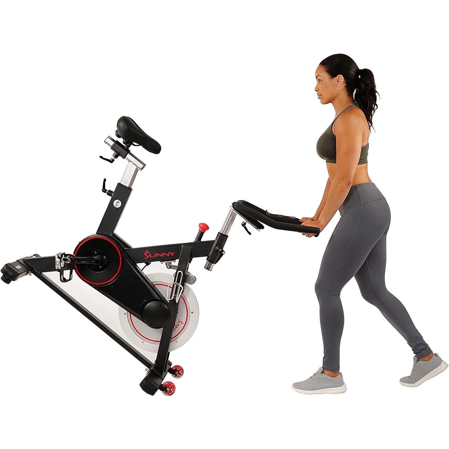 Premium Magnetic Belt Drive Indoor Cycling Stationary Exercise Bikes with Optional SunnyFit App Enhanced Bluetooth Connectivity