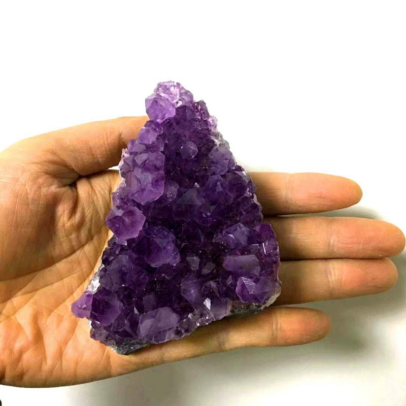 Natural Raw Brazilian Amethyst Quartz Crystal Cluster Geode Healing Stones Specimen Home Decoration