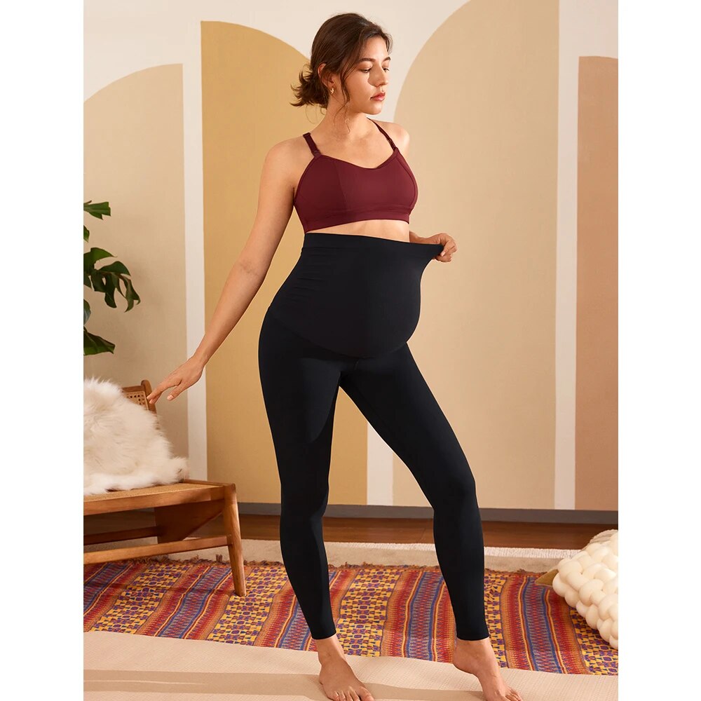 Gratlin Soft Maternity Leggings Over The Belly Work Pants