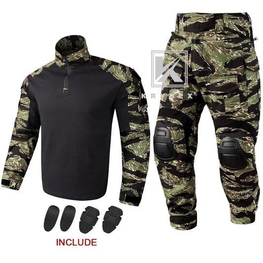 Camouflage G3 Combat BDU Uniform Clothing Hunting CP Style Tactical Shirt & Pants Suit Kit