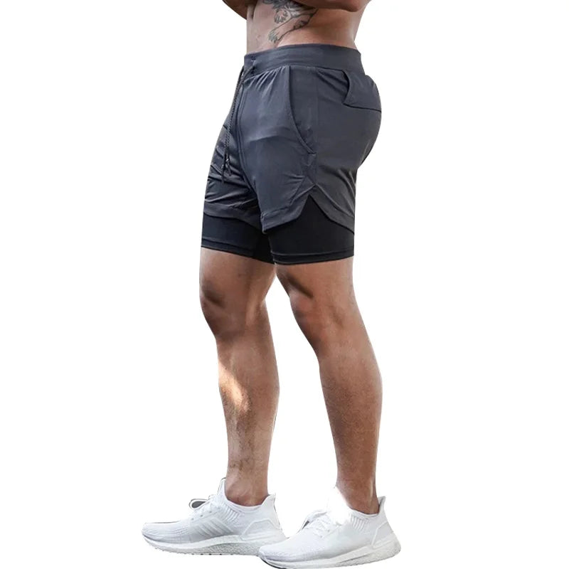 Jogging Sportswear 2 In 1 Beach Sport Shorts Quick Drying