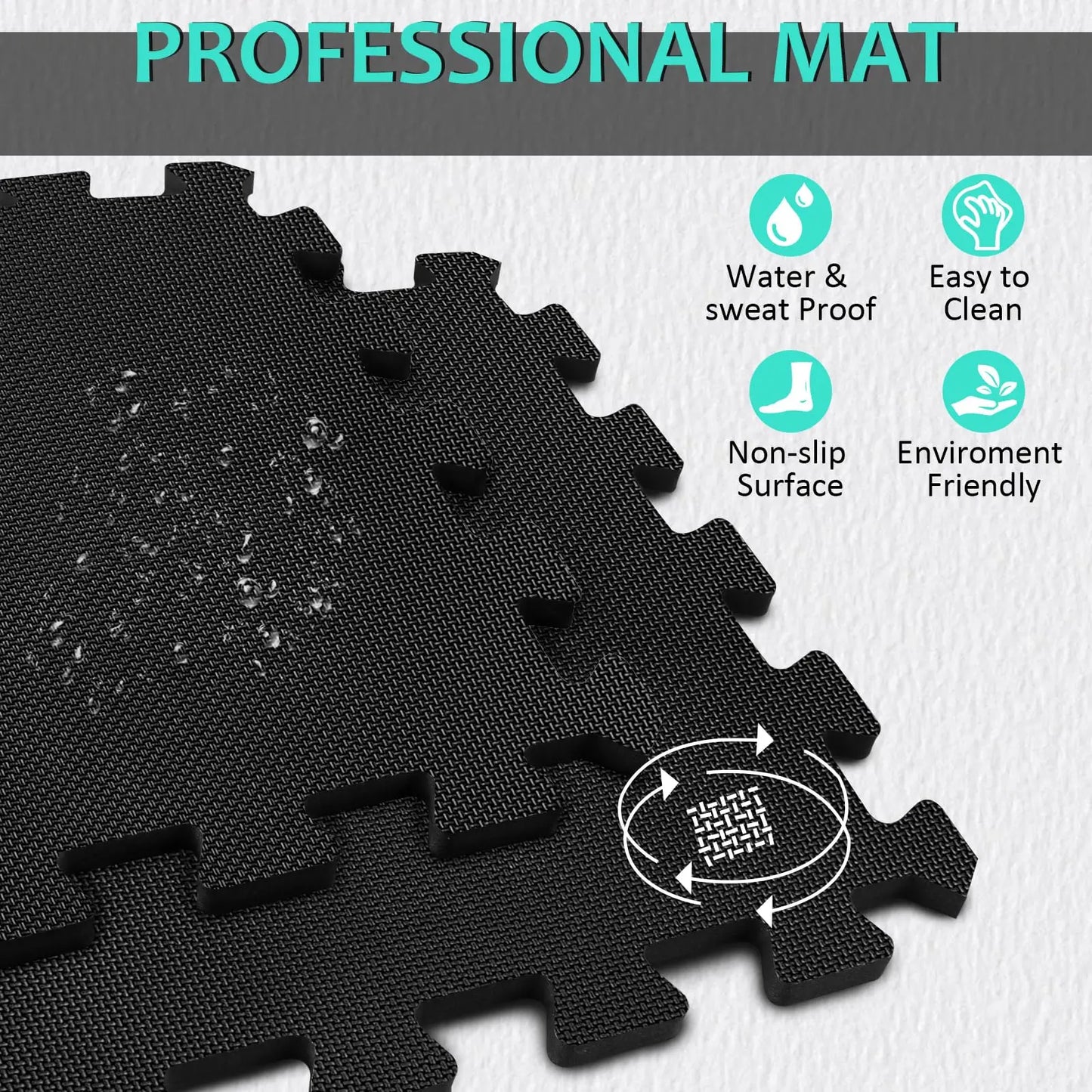 6/18pcs Gym Flooring Set EVA Interlocking Foam Floor Tiles