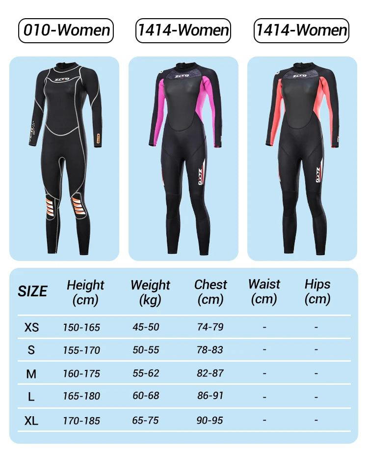 3MM Neoprene Wetsuit Surf Scuba Diving Suit Underwater Fishing Spearfishing Kitesurf Swimwear