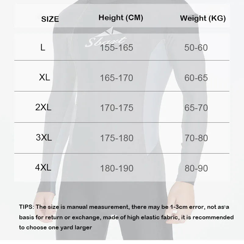 Diving Surfing Wetsuit for Men Long Sleeved Diving Suit Swimsuit Anti-scratch Cold Proof Swimwear