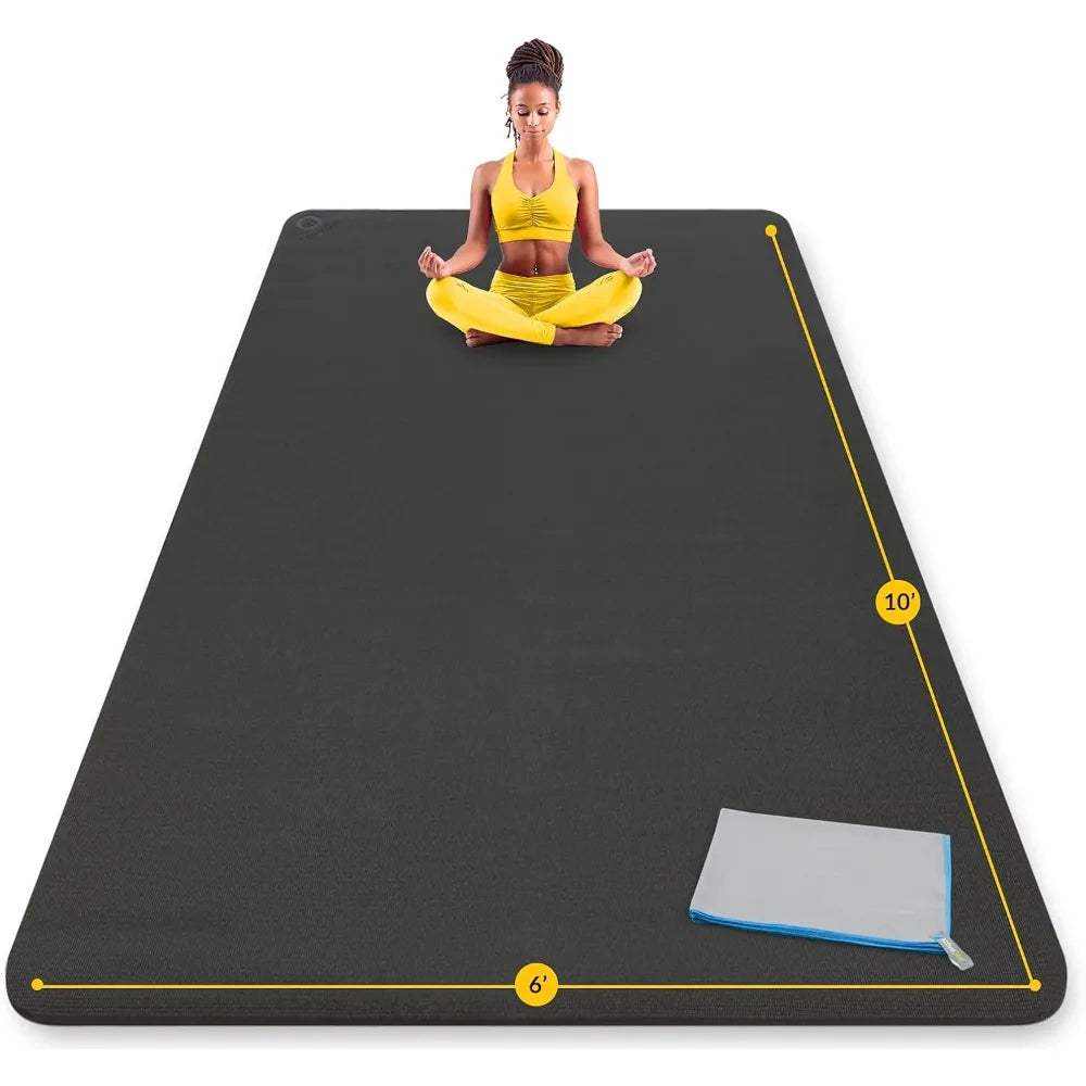 Extra Large Yoga Mat 8mm Extra Thick, Durable, Comfortable, Non-Slip & Odorless